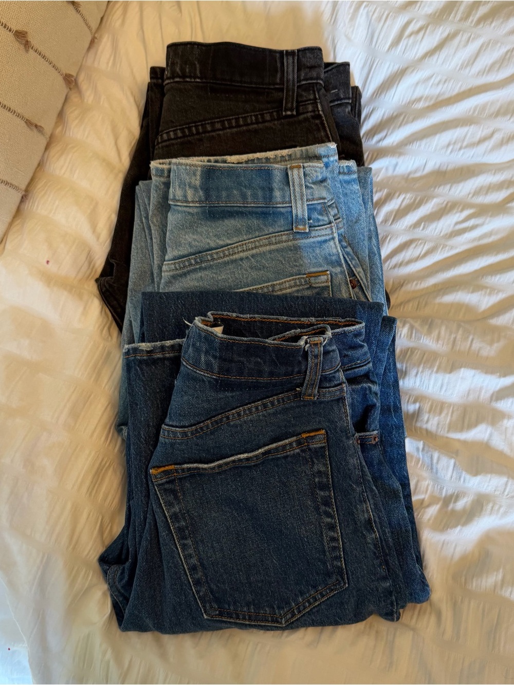 Set of 3 Abercrombie Curve Love Ultra High Rise 90s Straight Jeans Size 26 LONG